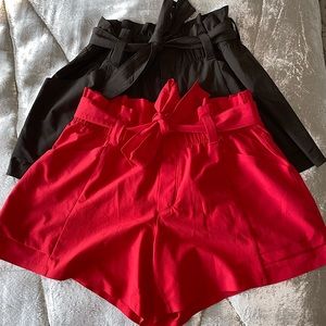 Athleta skyline shorts, in greenish grey or red